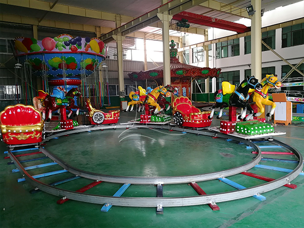 Amusement horse train rides