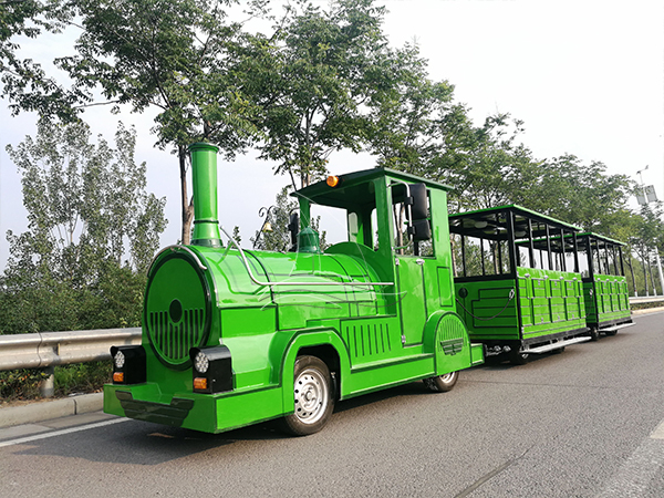 Customed Green Trackless Train