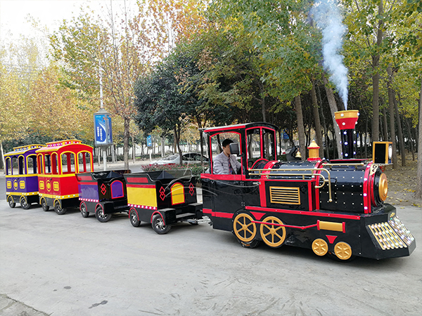 Carnival trackless train ride for tourist spot