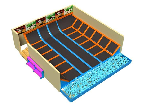 Big trampoline with foam pit amusement indoor trampoline park