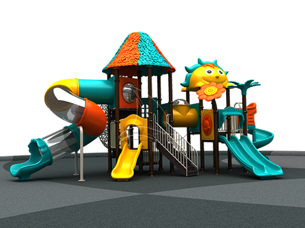 Kids play outdoor playground equipment