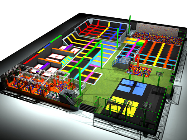 Large Commercial Plan Trampoline Park for Sports Games