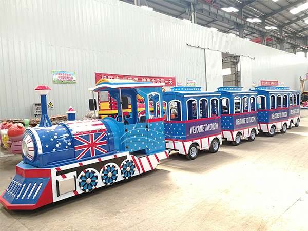 Customized Blue Trackless Train