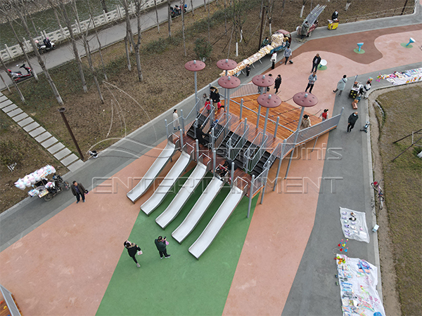 Outdoor Playground Climbing Slide